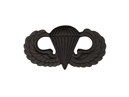 U.S. Army Parachutists Jump Wings (Basic) Sta-Brite® Black Metal Pin-on Badge For Discount