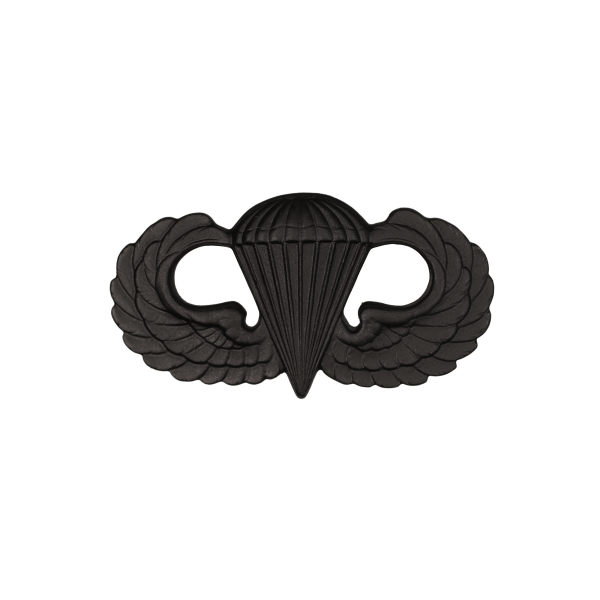 U.S. Army Parachutists Jump Wings (Basic) Sta-Brite® Black Metal Pin-on Badge For Discount