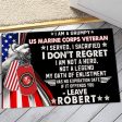 Veteran door mat with your name - I am not a legend Marine Corps Discount