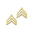 Police Sergeant Sta-Brite Gold Rank Pin Tall 15 16  Pair Online Hot Sale