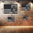 Brushed Aluminum Print For Veteran - Flag With Insignia Fashion