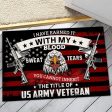 Veteran door mat - Sweet tears Army Cheap