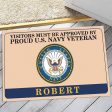 Veteran door mat with your name - Approved by proud Navy Online Hot Sale