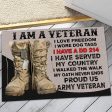 Veteran door mat with your name - Veteran s charter Army Discount