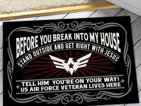 Veteran door mat - You are on your way Air Force Fashion