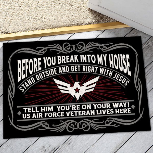 Veteran door mat - You are on your way Air Force Fashion