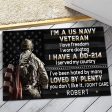 Veteran door mat with your name - Patriotic Veteran Navy For Discount