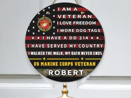 Door sign - Pride is always in my soul Marine corps Discount