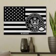 Brushed Aluminum Print For Veteran - Flag With Insignia Fashion