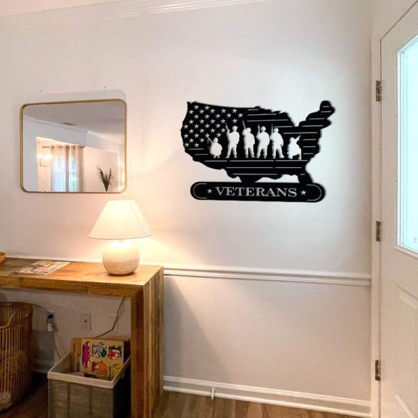 Veteran metal wall art - Together we are strong Hot on Sale