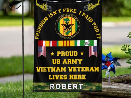 Personalized Flag for a Vietnam Veteran - I Paid For Freedom on Sale