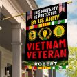 Personalized Flag for a Vietnam Veteran - This Property Is Protected Sale