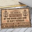 Veteran door mat - This house is protected Navy Online Sale