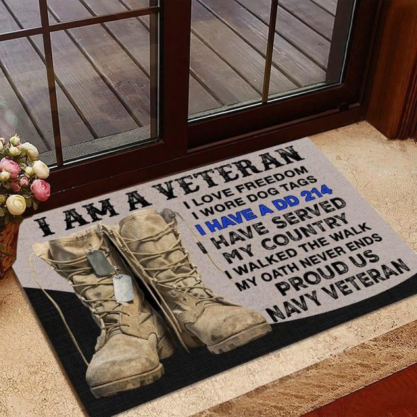 Veteran door mat with your name - Veteran s charter Navy Online