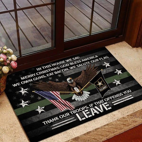 US military door mat - Thank our troops Sale