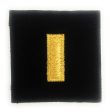 (O1) 2nd Lieutenant 2x2 Black Rank with Hook Fastener (each) For Cheap