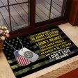 Personalized door mat with your name - Grumpy veteran For Sale