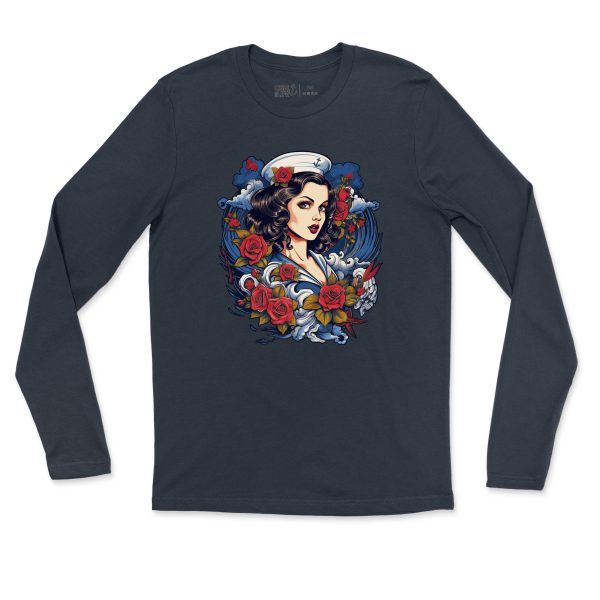 Guardian of the Waves Pin Up Men s Long Sleeve Online Sale