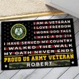 Veteran door mat with your name - Pride Army Supply