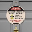 Door sign - Warning Navy on Sale