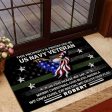 Veteran door mat - This property is protected by proud US Veteran Navy Supply