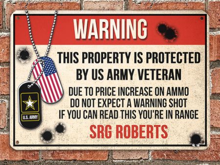 Do Not Expect A Warning - Gift for a Veteran - Personalized Custom Metal Sign Hot on Sale