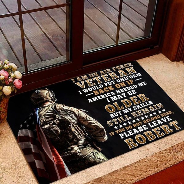 Veteran door mat with your name - My skills remain Air Force Online Hot Sale