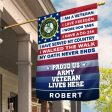 Personalized Flag for a Veteran -  I Love Freedom  For Discount