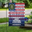 Veteran Garden Flag with the same personalization Cheap