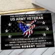 Veteran door mat - This property is protected by proud US Veteran Army Discount