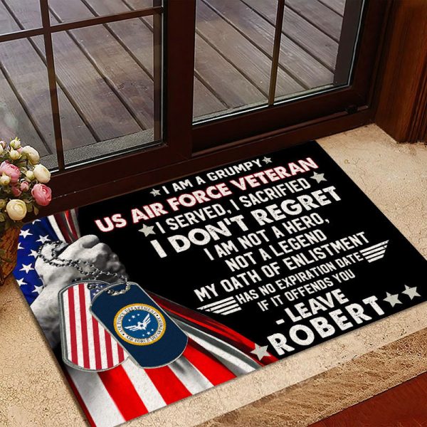 Veteran door mat with your name - I am not a legend Air Force Online Hot Sale