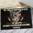 Personalized door mat with your name - Veteran forever For Cheap