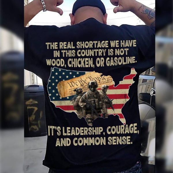 Veteran T-shirt - The Real Shortage Is For Sale