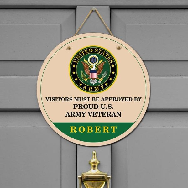 Door sign - Visitors must be approved Army Online Hot Sale