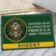 Veteran door mat with your name - Bright symbol Army Cheap