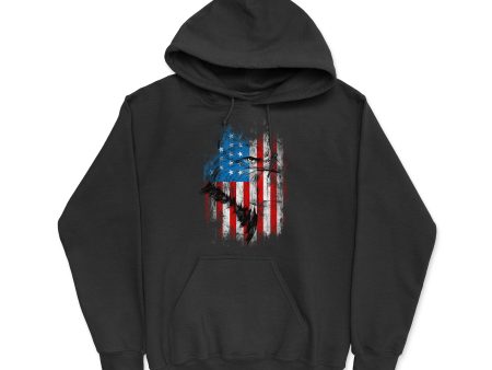 Red White and Blue Eagle Men s Hoodie Hot on Sale