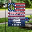 Personalized Flag for a Veteran With Insignia - I Love Freedom For Cheap