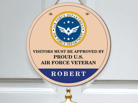 Door sign - Visitors must be approved Air force Online Sale