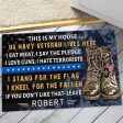 Veteran door mat with your name - I stand for the flag Navy Fashion