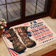 Veteran door mat with your name - I wore dogtag Air Force Online Sale