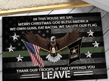 US military door mat - Thank our troops Sale