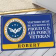 Veteran door mat with your name - Bright symbol Air Force Cheap