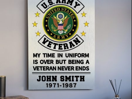 Brushed Aluminum Print For Veteran - My Time In Uniform Is Over Online Sale