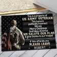 Veteran door mat with your name - Politically incorrect home Army Online