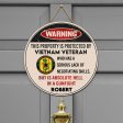 Door sign - Warning Vietnam veteran Sale