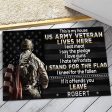 Veteran door mat with your name - This is my house Army Supply