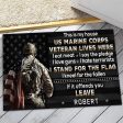 Veteran door mat with your name - This is my house Marine Corps Sale