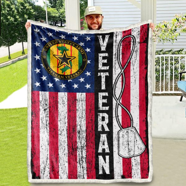 Veteran blanket - Proud veteran sleep here Vietnam veteran Cheap