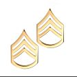 US Army E6 Staff Sergeant STA-BRITE® Pin-on Rank For Sale