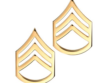 US Army E6 Staff Sergeant STA-BRITE® Pin-on Rank For Sale